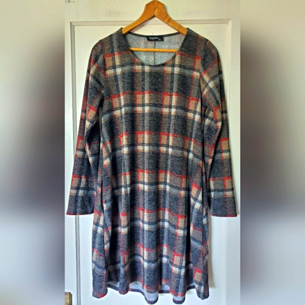Papillon Plaid Sweater Dress β₯οΈπ€